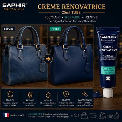 Saphir Creme Renovatrice 25ml Tube for Leather Care and Restoration