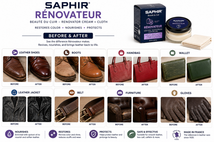Saphir Renovator Cream Beaute du Cuir Renovator Cream+Cloth