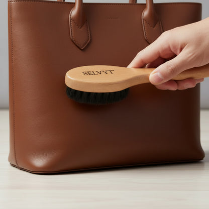 Selvyt Suede Brush Oval Beechwood