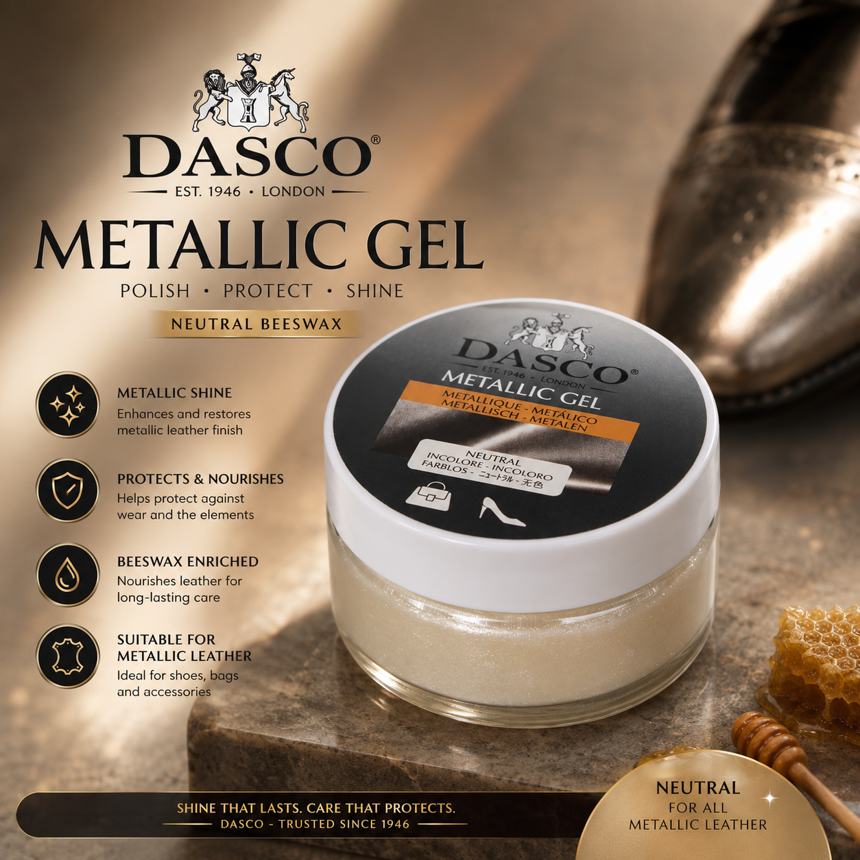 Dasco Metallic Gel 50ml Neutral Beeswax