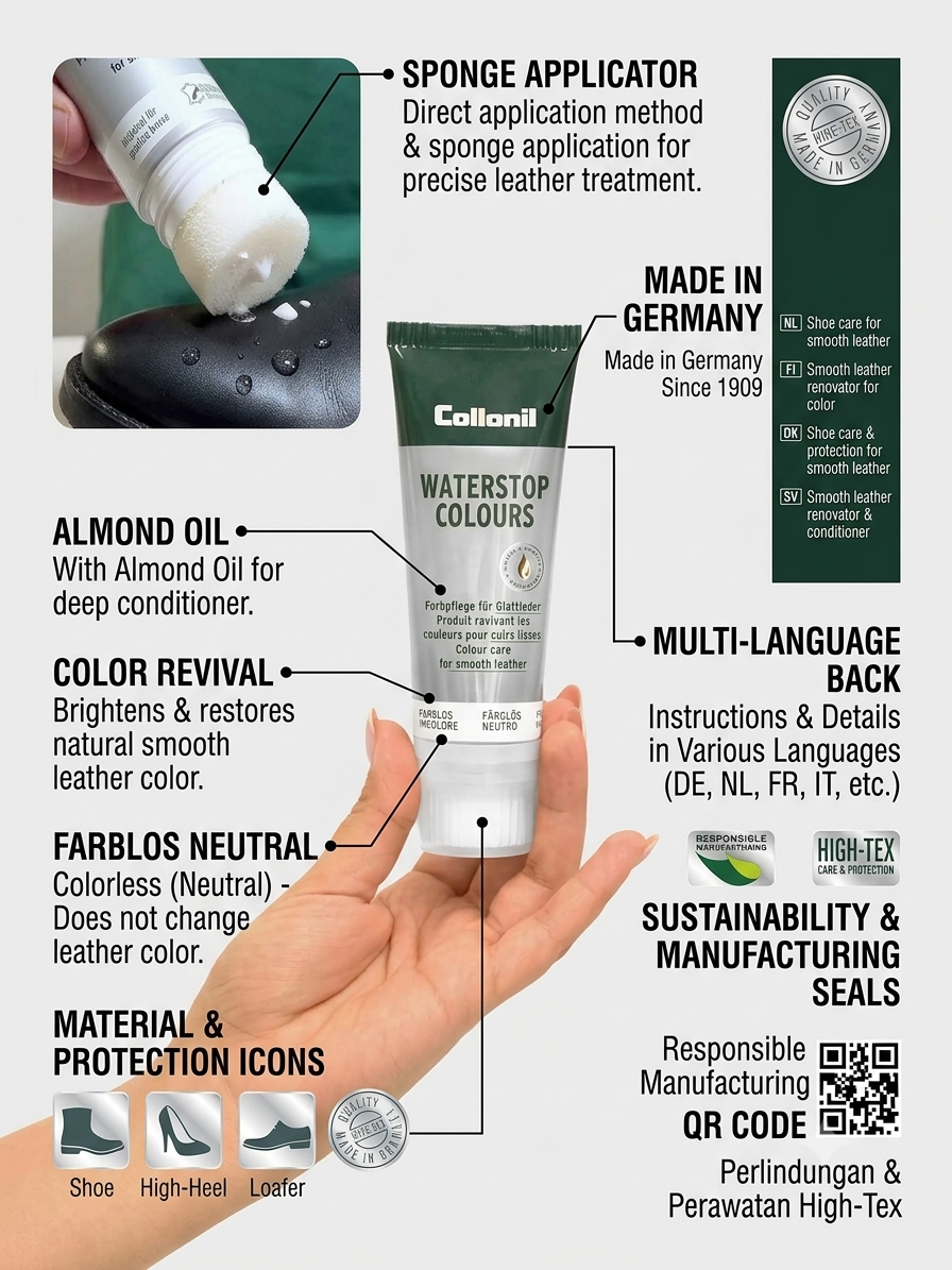Collonil Colour Polish Waterstop Tube 75ml