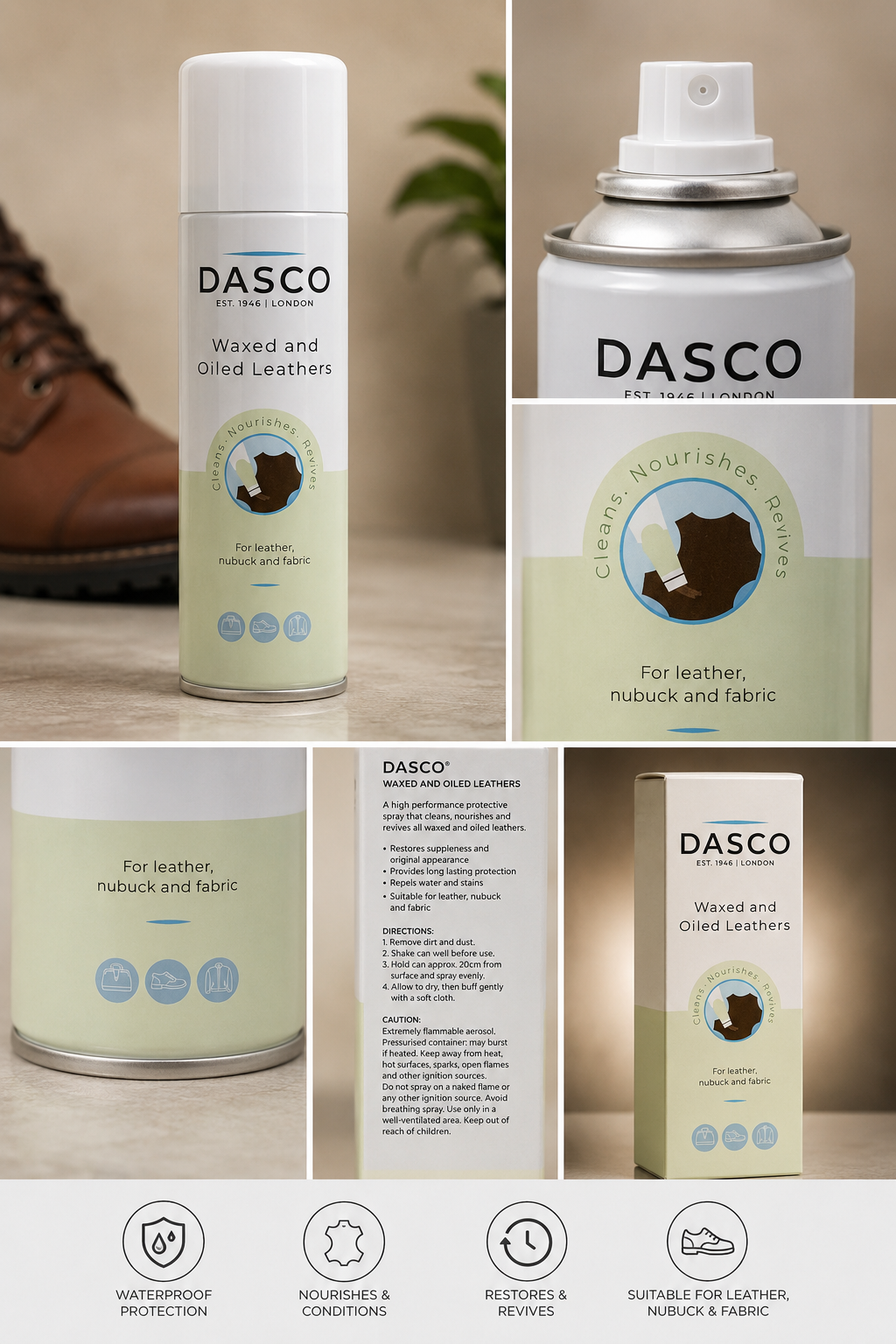 Dasco Waxed & Oiled Leather Spray 200ml