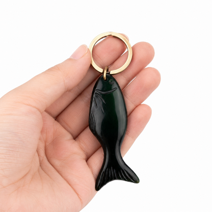 Abbeyhorn Oxhorn Fish Keyring - Handcrafted Unique Gift for Nature Lovers