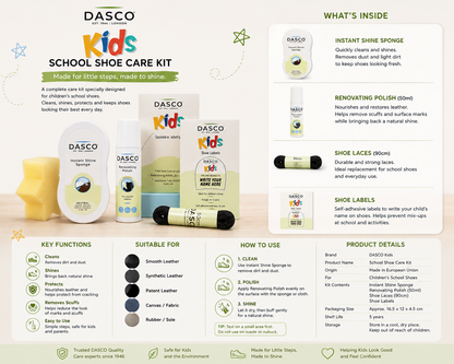 Dasco Kids School Shoe Care Kit