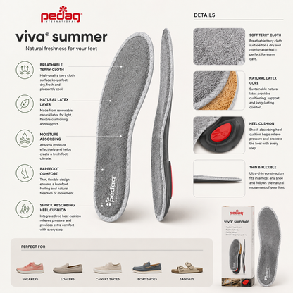 Pedag Summer Insoles for Ultimate Comfort and Breathability