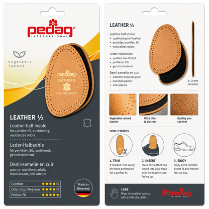 Pedag Leather Half Insoles Forefoot Cushioning Pad