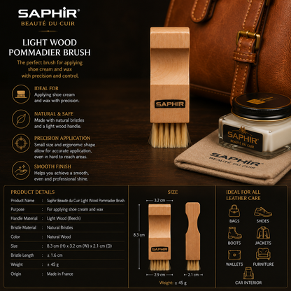 Saphir Pommadier Brush Beaute Light Wood