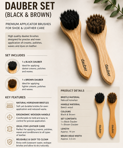Dauber Brush Set for Leather Care Ideal