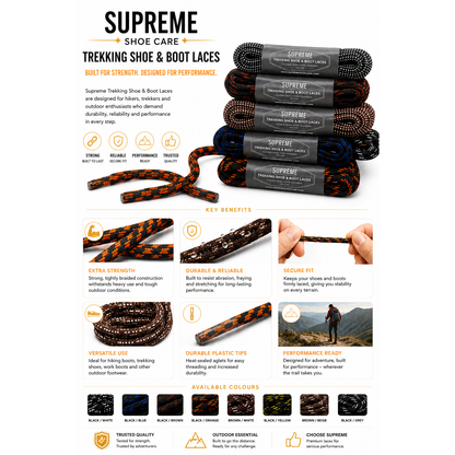 Supreme Shoe Care Trekking Laces Fleck