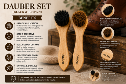 Dauber Brush Set for Leather Care Ideal