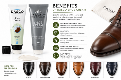 Dasco Shoe Cream 75ml Tube with Applicator