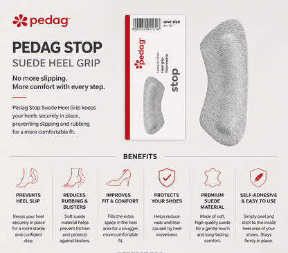 Pedag Stop Suede Heel Grip Pads Prevent Heel Slips