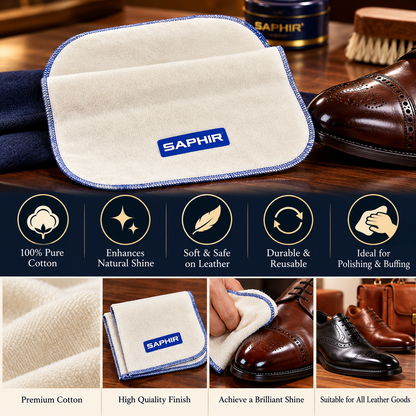 Saphir Beaute du Cuir Cotton Polishing Cloth