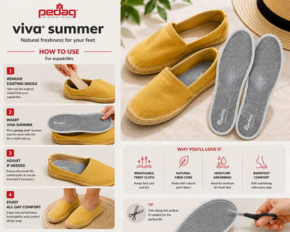Pedag Summer Insoles for Ultimate Comfort and Breathability
