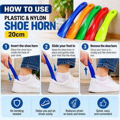 Plastic & Nylon Shoe Horn 20cm
