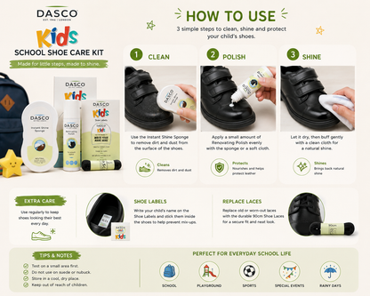 Dasco Kids School Shoe Care Kit