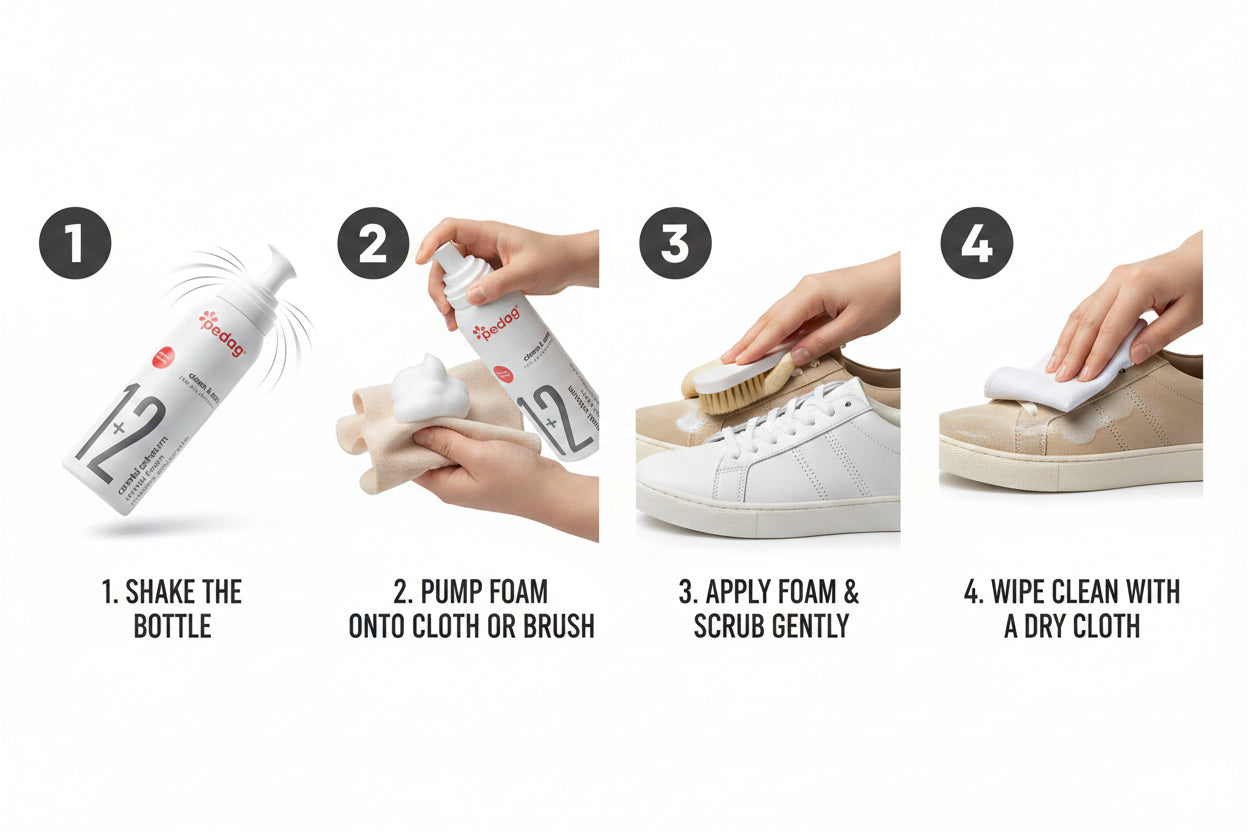 Pedag Combi Cleaner - Gentle, Deep Leather & Material Cleaning Foam 125ml