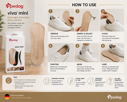Pedag Mini 3/4 Footbed for Enhanced Comfort and Support