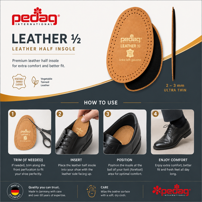 Pedag Leather Half Insoles Forefoot Cushioning Pad