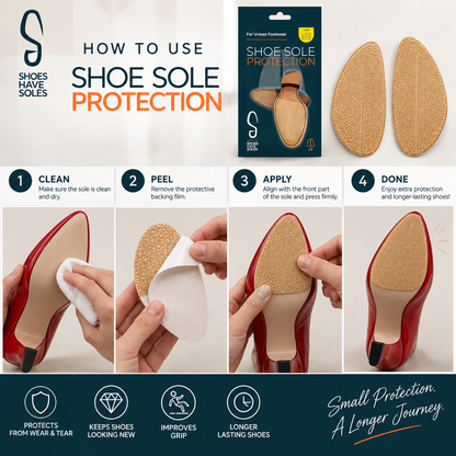 S SHOES HAVE SOLES Transparent Anti-Slip Sole Protectors Clear Polyurethane