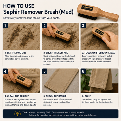 Saphir Remover Brush Beaute du Cuir Mud