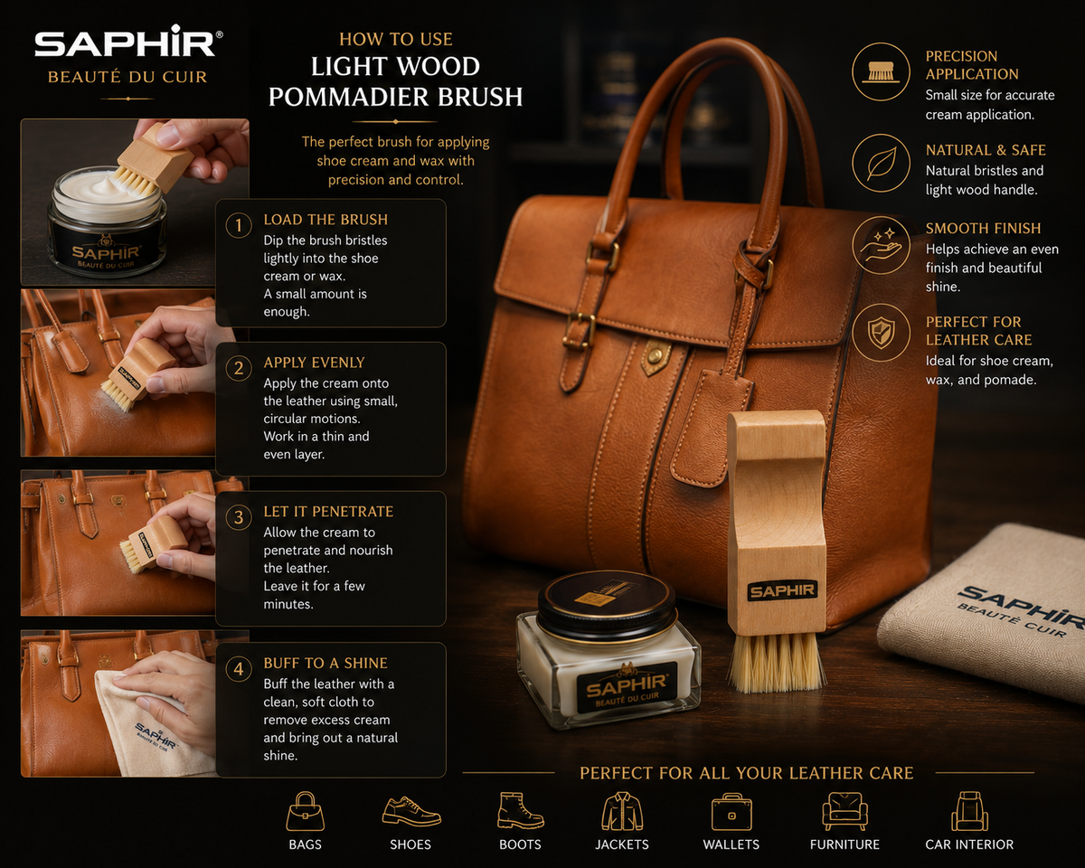 Saphir Pommadier Brush Beaute Light Wood