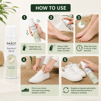 Dasco Barefoot Shoe Spray 75ml Satin Touch