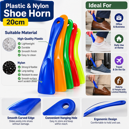 Plastic & Nylon Shoe Horn 20cm