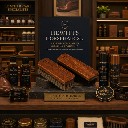 Hewitts Horsehair XL Brush Luxury Shoe Shine Brush