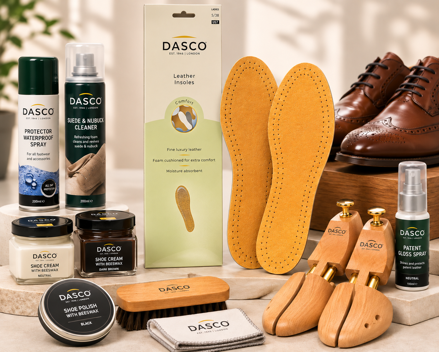 Dasco Leather Insoles - Textured Comfort for All-Day Support