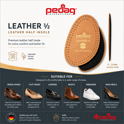Pedag Leather Half Insoles Forefoot Cushioning Pad