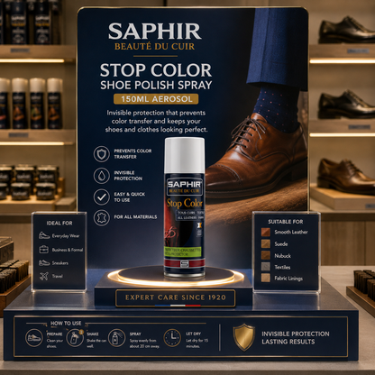 Saphir Shoe Polish Spray Beaute du Cuir Stop Color 150ml