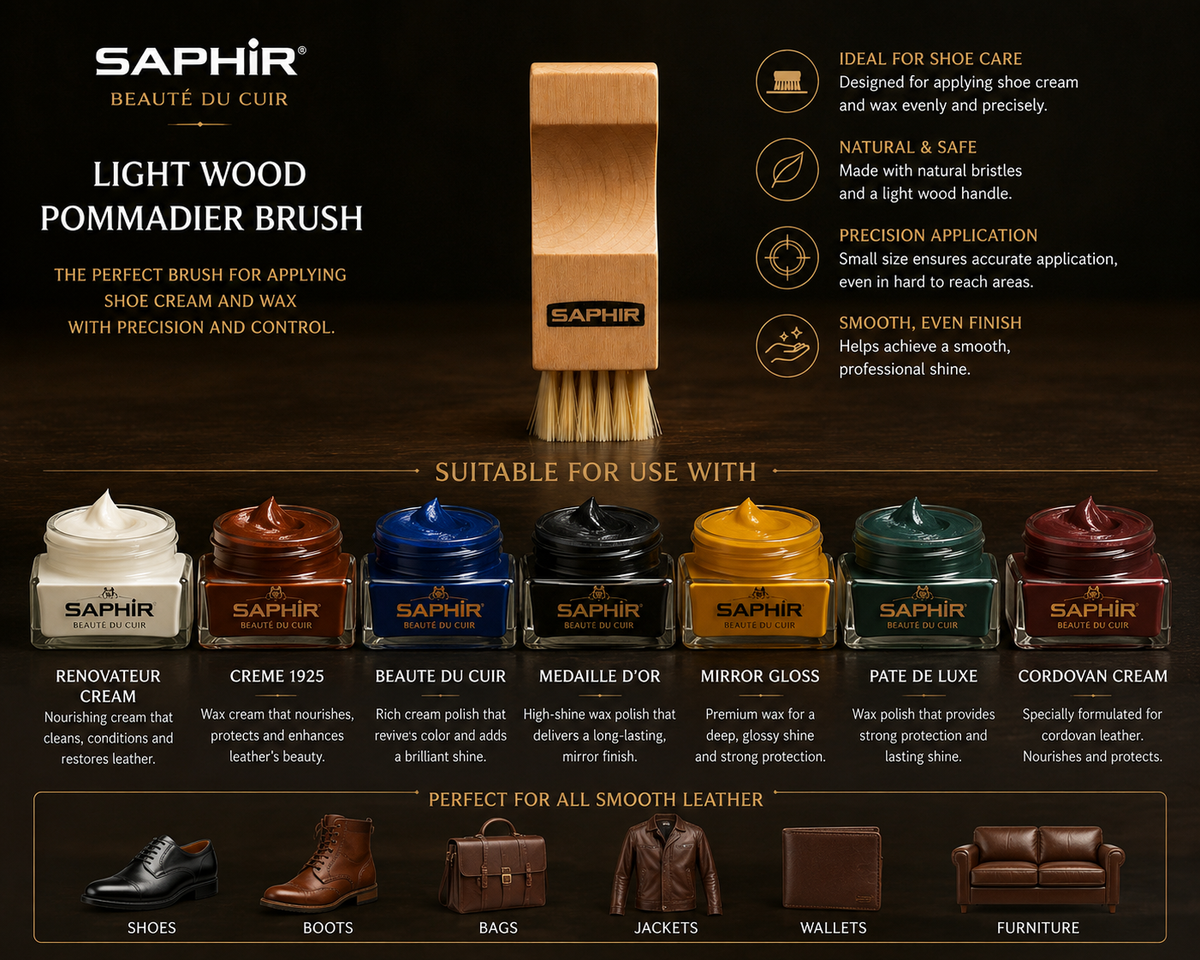 Saphir Pommadier Brush Beaute Light Wood