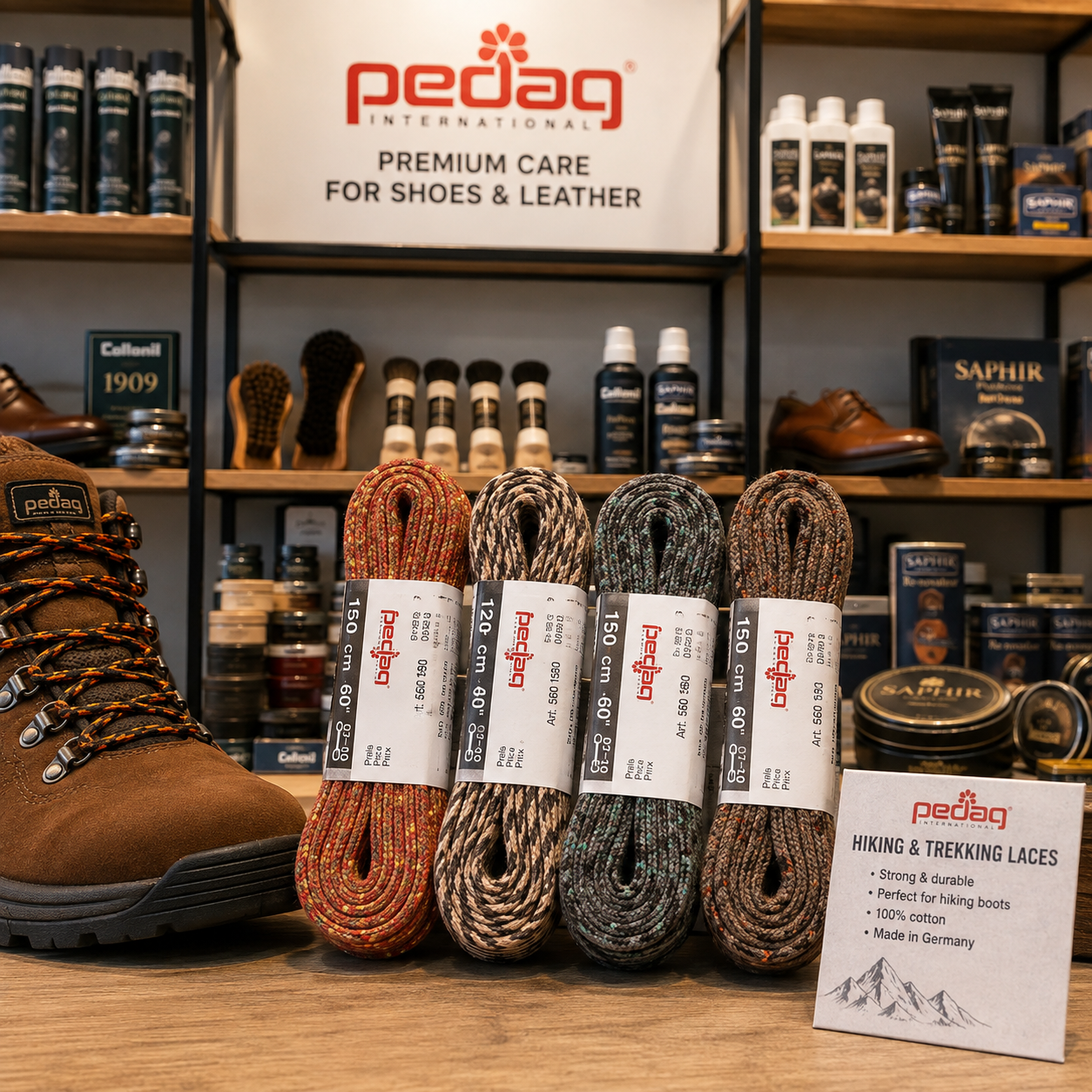 Pedag Hiking & Trekking Laces | 120cm & 150cm Boot