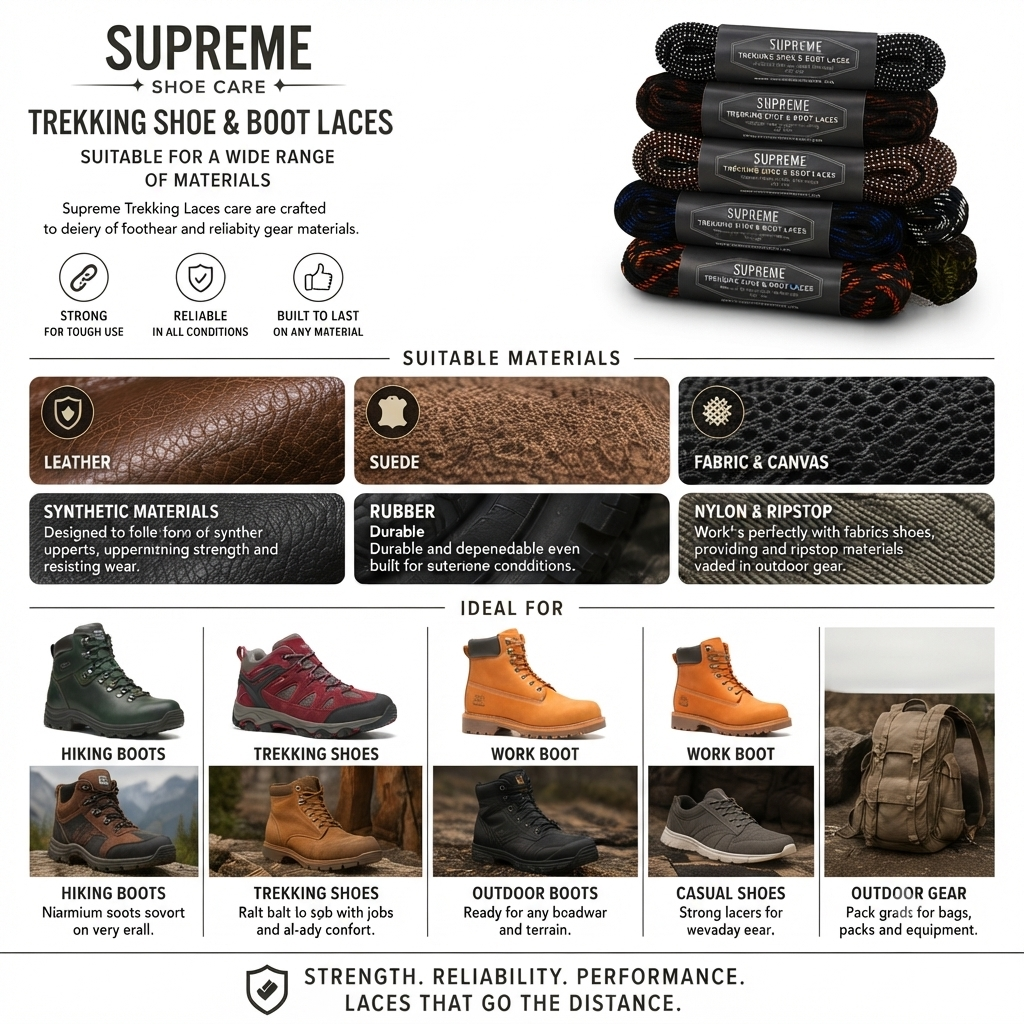 Supreme Shoe Care Trekking Laces Fleck