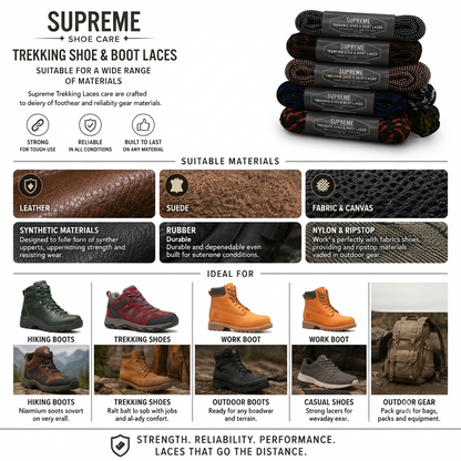 Supreme Shoe Care Trekking Laces Fleck