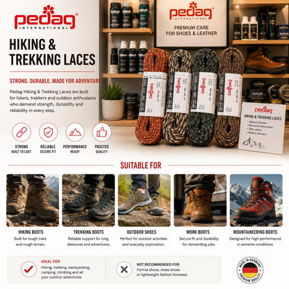 Pedag Hiking & Trekking Laces | 120cm & 150cm Boot