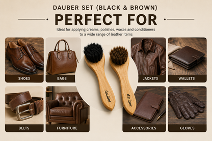 Dauber Brush Set for Leather Care Ideal