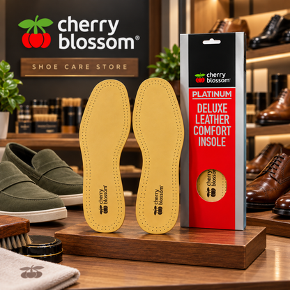 Cherry Blossom Deluxe Leather Comfort Insoles Mens 1 Pair All-Day Comfort