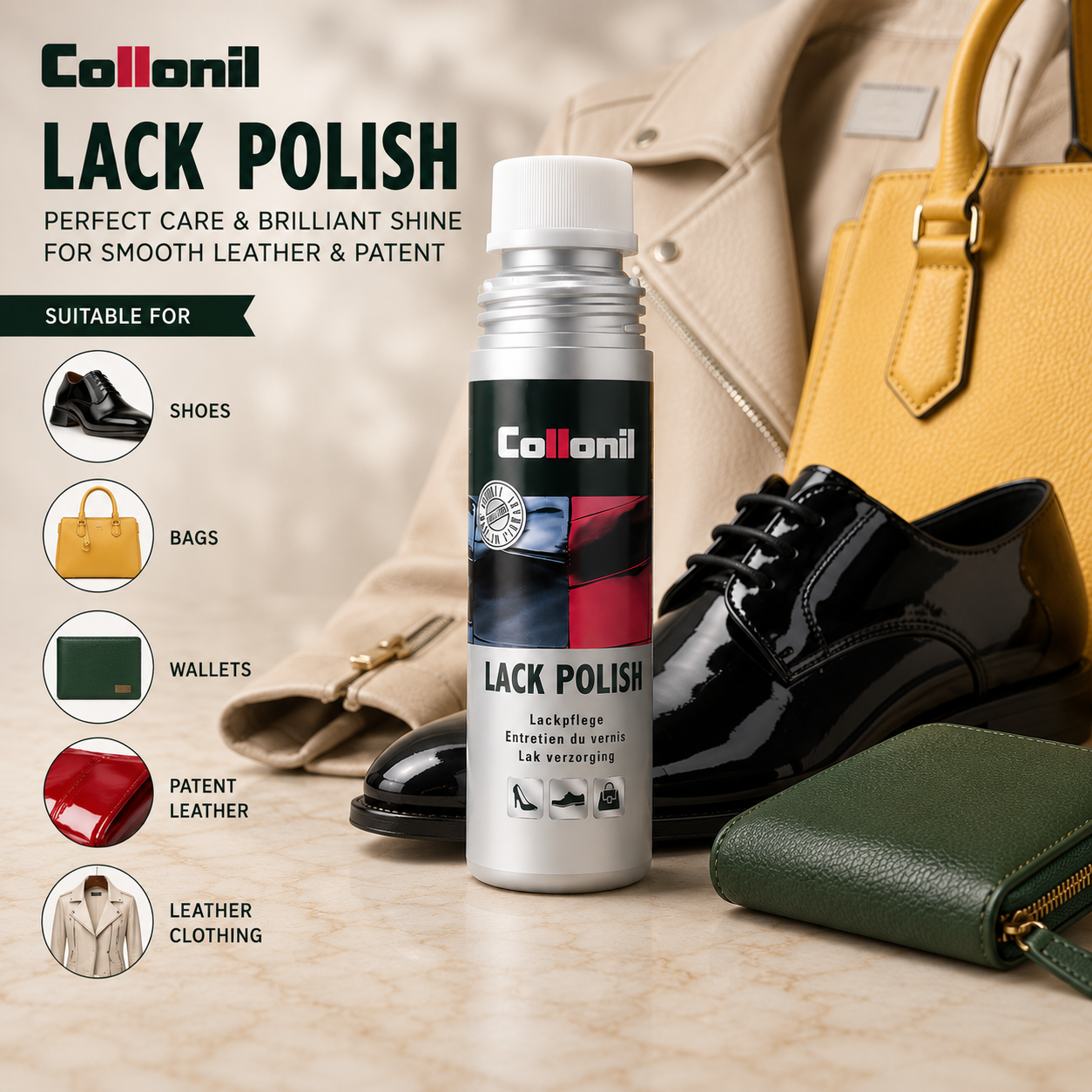 Collonil Leather Polish Lotion 100ml - Premium Leather Care Solution