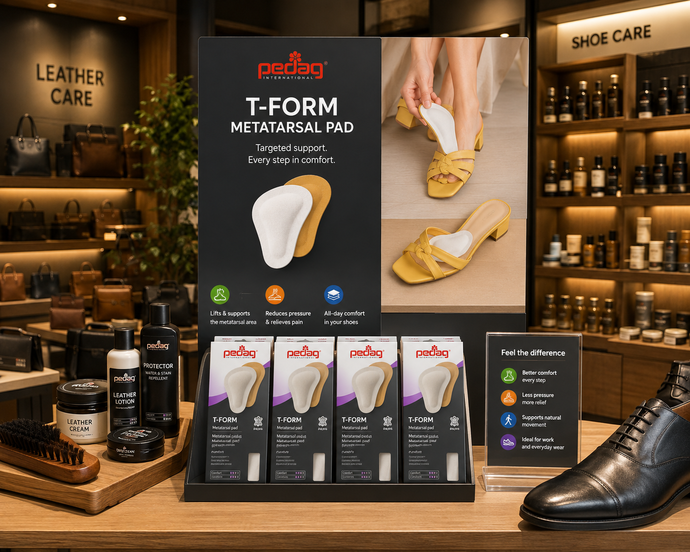 Pedag T-Form Metatarsal Pad Supports Cushions for Arch Relief