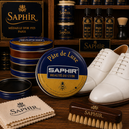 Saphir Wax Polish Pâte de Luxe 100 ml | High-Shine for Smooth Leather