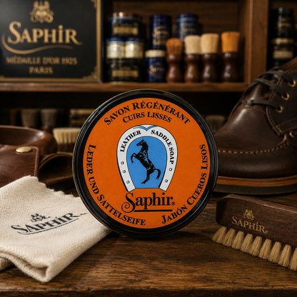 Saphir Saddle Soap for Luxurious Leather Care and Protection