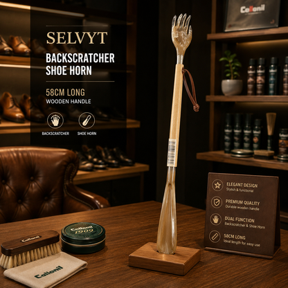 Selvyt Backscratcher Shoe Horn 58cm Long - Wooden Handle
