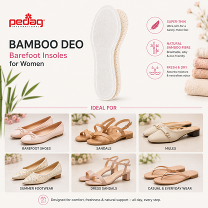 Pedag Bamboo Deo Barefoot Insoles for Women