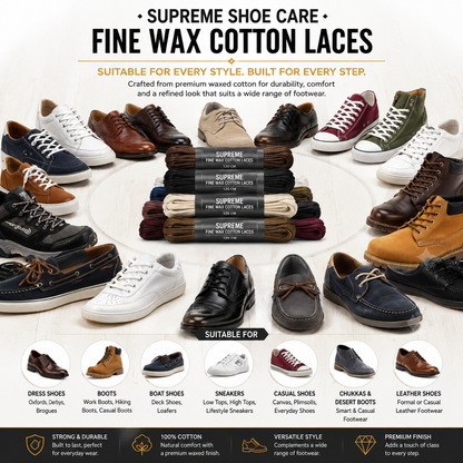 Supreme Shoe Care Fine Wax Cotton Laces
