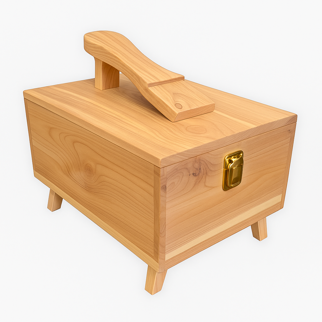 Footrest Cedar Wood Valet Box