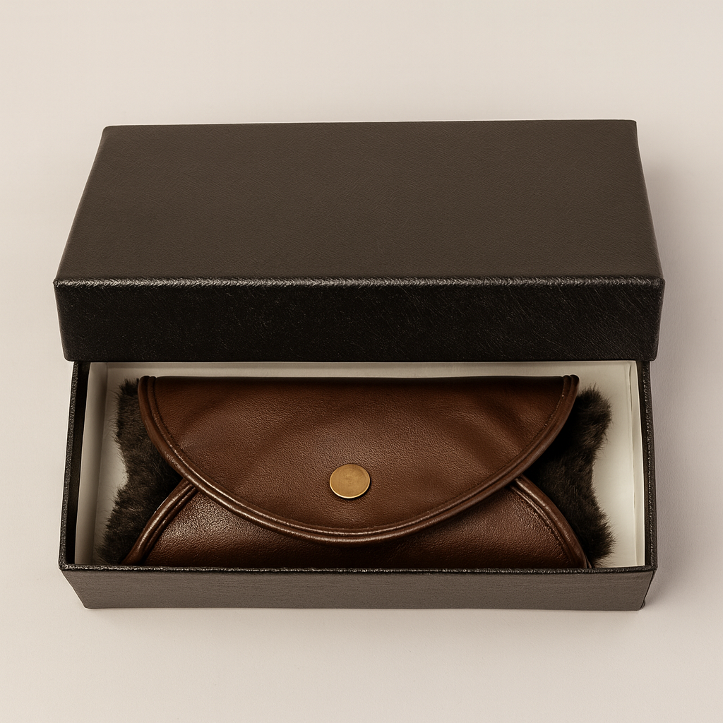 Deluxe Sheepskin Polishing Mitt Dark Brown