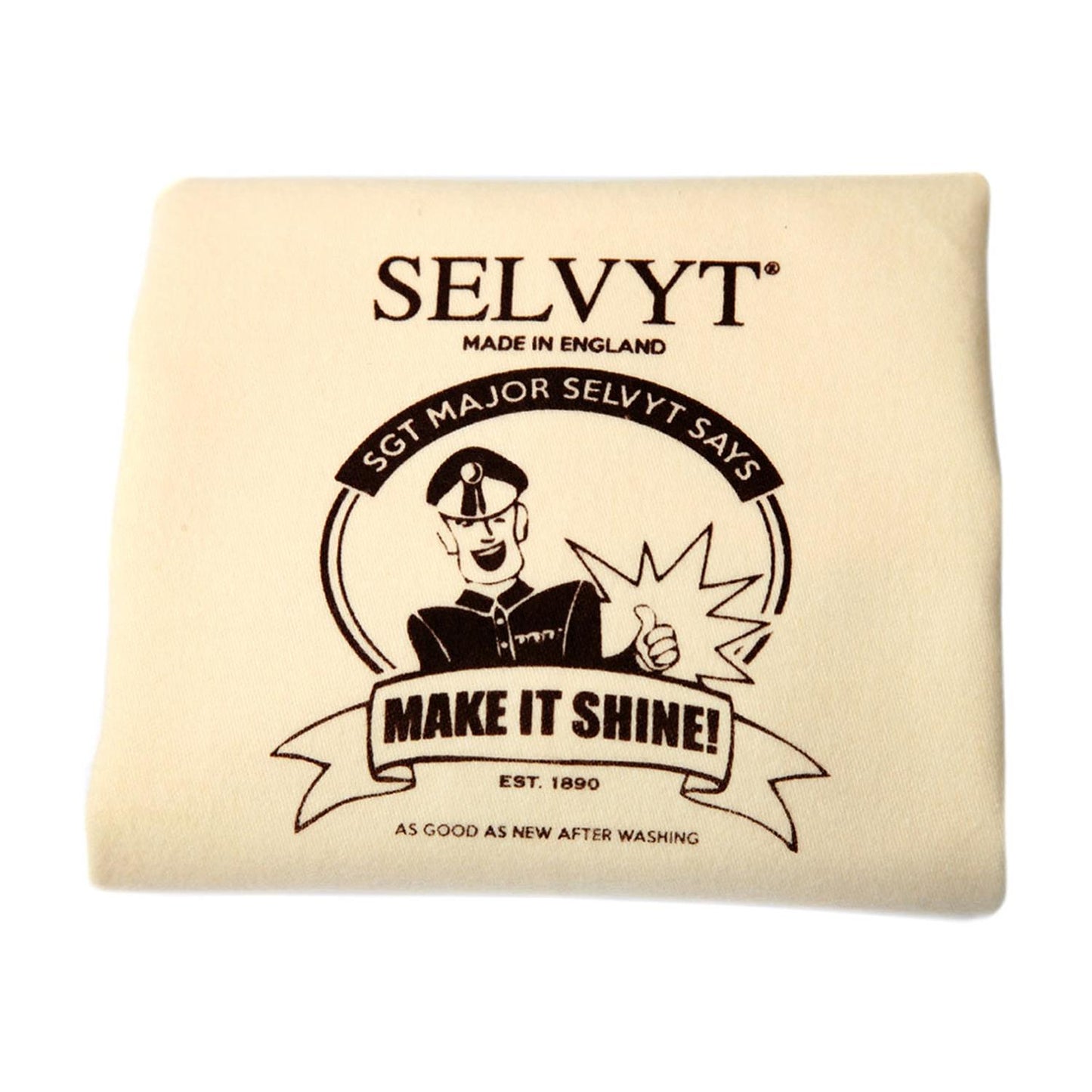Selvyt Sgt. Major SR B Cloth 35x35cm and Leather Wax