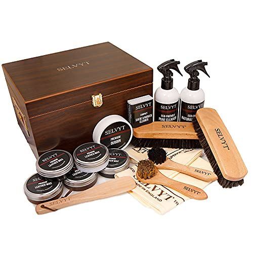 Selvyt Professional Shoe Care Walnut Veneered Valet Gift Box